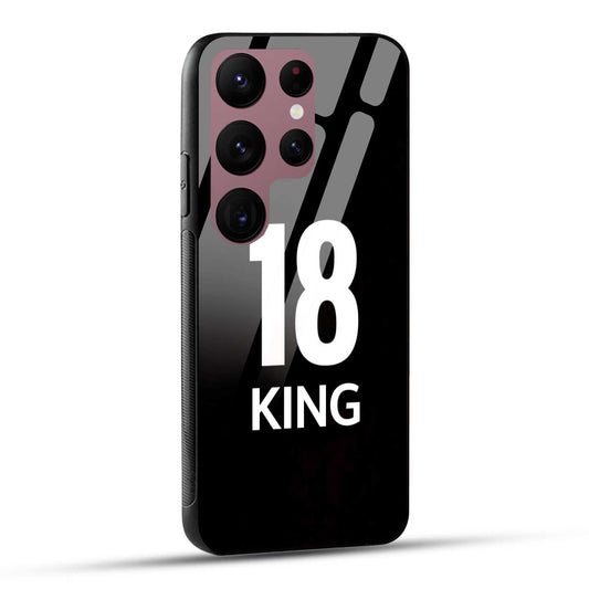 Samsung Galaxy S23 Ultra 5G King number 18 Printed Glass Case