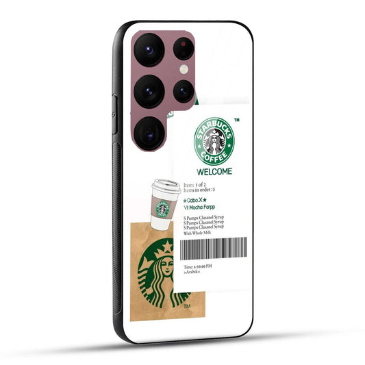 Samsung Galaxy S23 Ultra 5G Starbucks Coffee Printed Glass Case