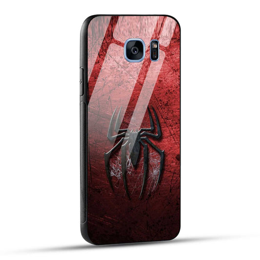 Samsung Galaxy S7 Edge Back Cover Red Spider Printed Glass Case