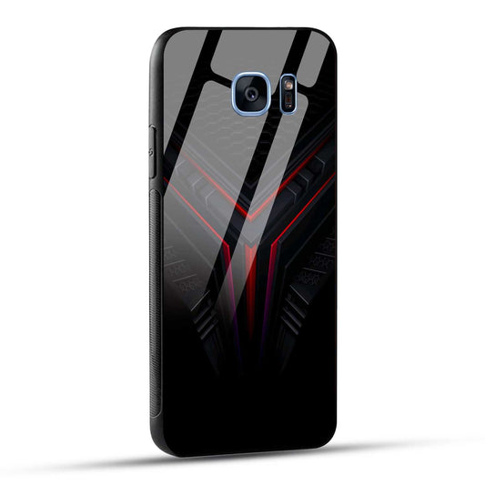 Samsung Galaxy S7 Edge Back Cover Abstract Robotic Printed Glass Case