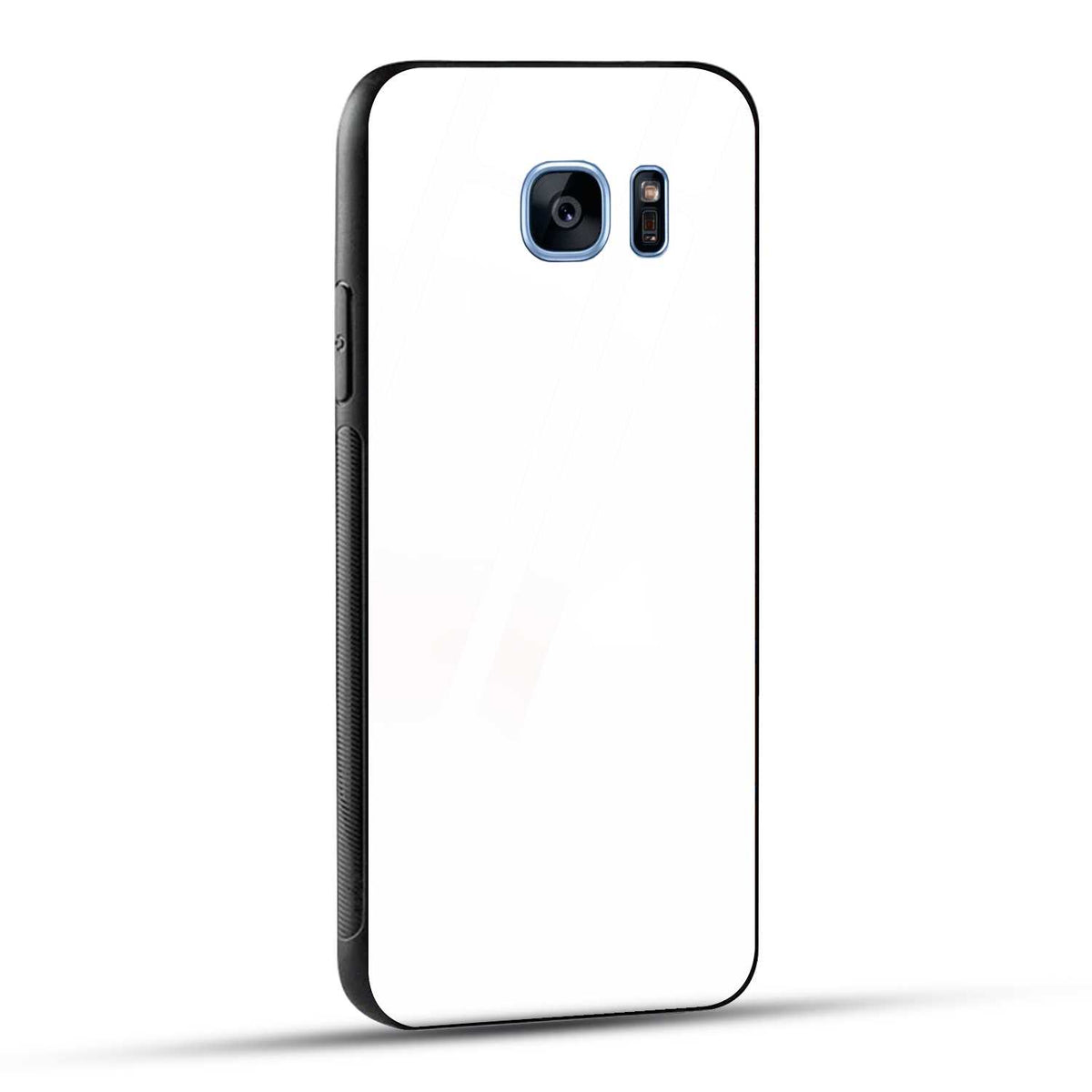 Samsung Galaxy S7 Edge Back Cover Plain White Printed Glass Case