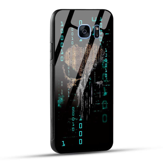 Samsung Galaxy S7 Edge Back Cover Hacker Printed Glass Case