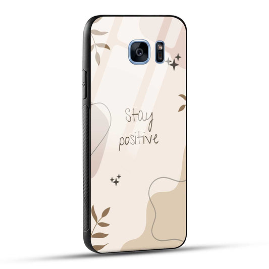 Samsung Galaxy S7 Edge Back Cover Cream Beige Aesthetic Printed Glass Case