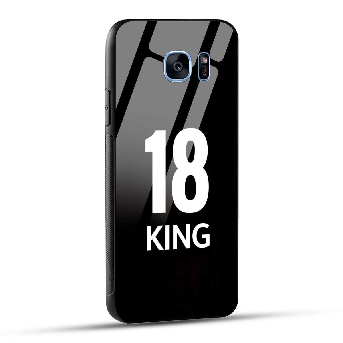 Samsung Galaxy S7 Edge King number 18 Printed Glass Case