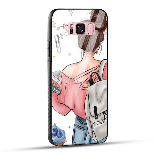 Samsung Galaxy S8 Plus Back Cover Padhaku Girl Printed Glass Case