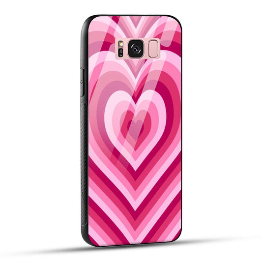 Samsung Galaxy S8 Plus Back Cover Love Hearts Printed Glass Case