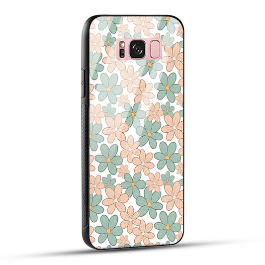 Samsung Galaxy S8 Plus Back Cover Aesthetic Flowers Printed Glass Case