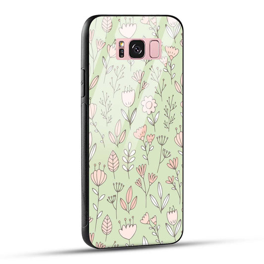 Samsung Galaxy S8 Plus Back Cover Flower Art Printed Glass Case
