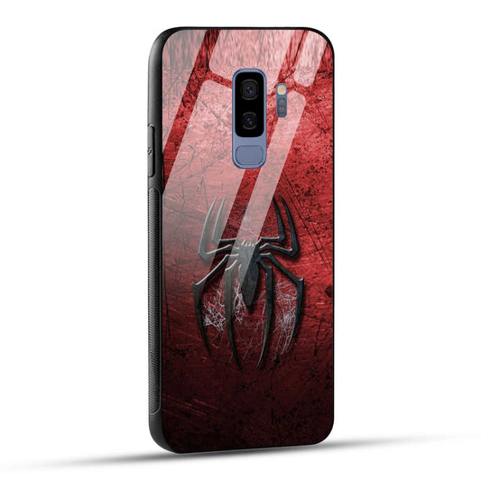 Samsung Galaxy S9 Plus Back Cover Red Spider Printed Glass Case