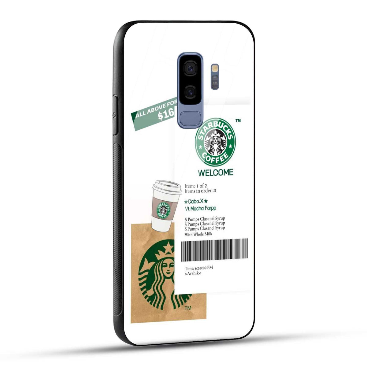 Samsung Galaxy S9 Plus Starbucks Coffee Printed Glass Case