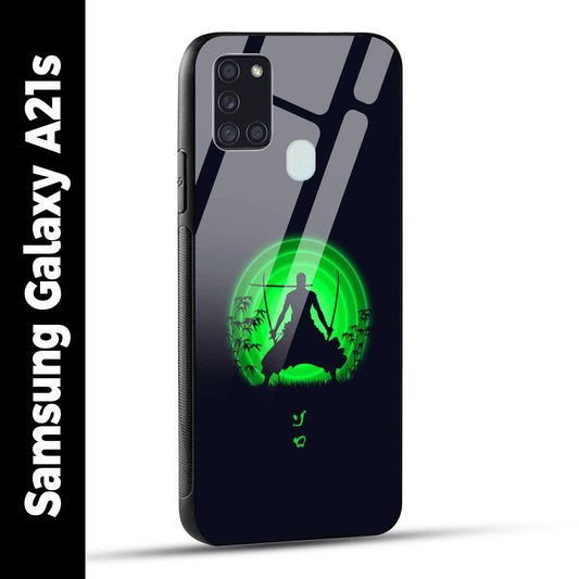 Samsung Galaxy A21s Back Cover Zoro Printed Glass Case