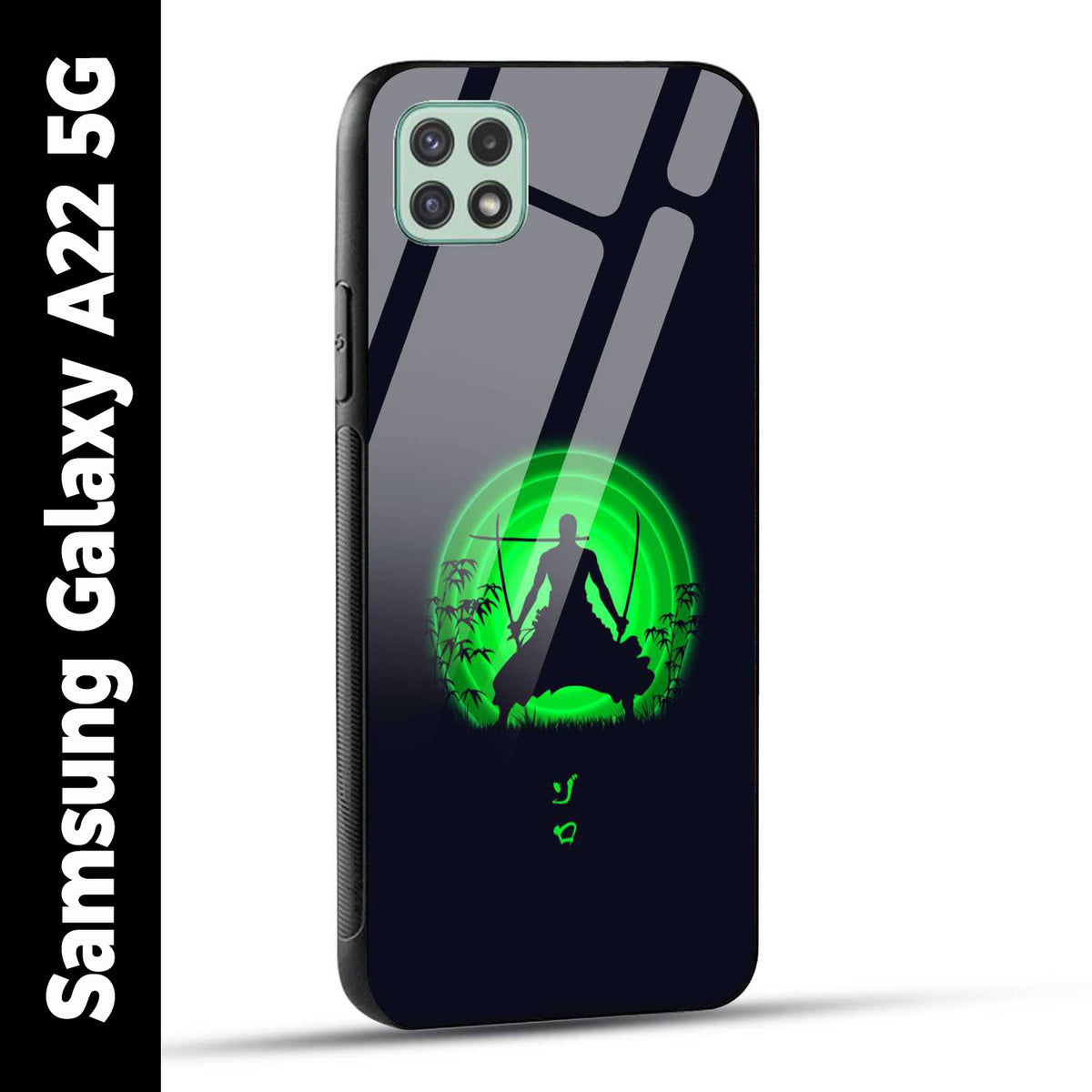 Samsung Galaxy A22 5G Back Cover Zoro Printed Glass Case