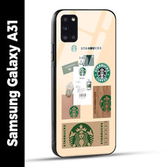 Samsung Galaxy A31 Back Cover Starbucks Coffee Printed Glass Case