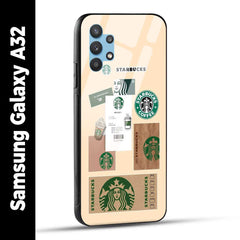 Samsung Galaxy A32 Back Cover Starbucks Coffee Printed Glass Case