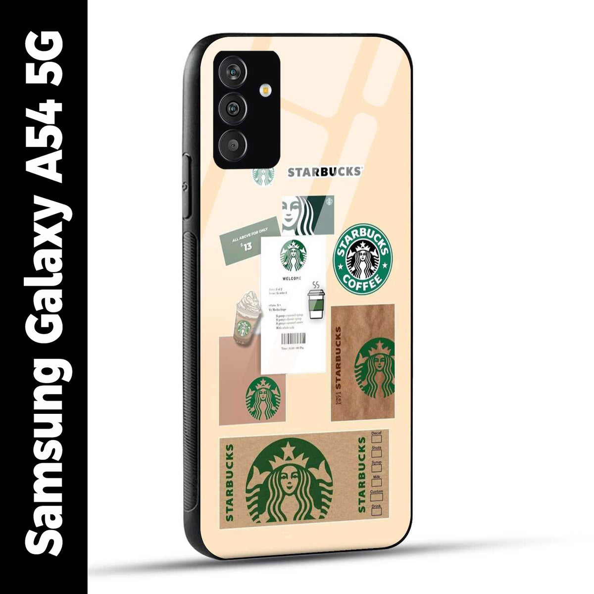 Samsung Galaxy A54 5G Back Cover Starbucks Coffee Printed Glass Case