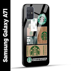 Samsung Galaxy A71 Back Cover Starbucks Filter Coffee Printed Glass Case