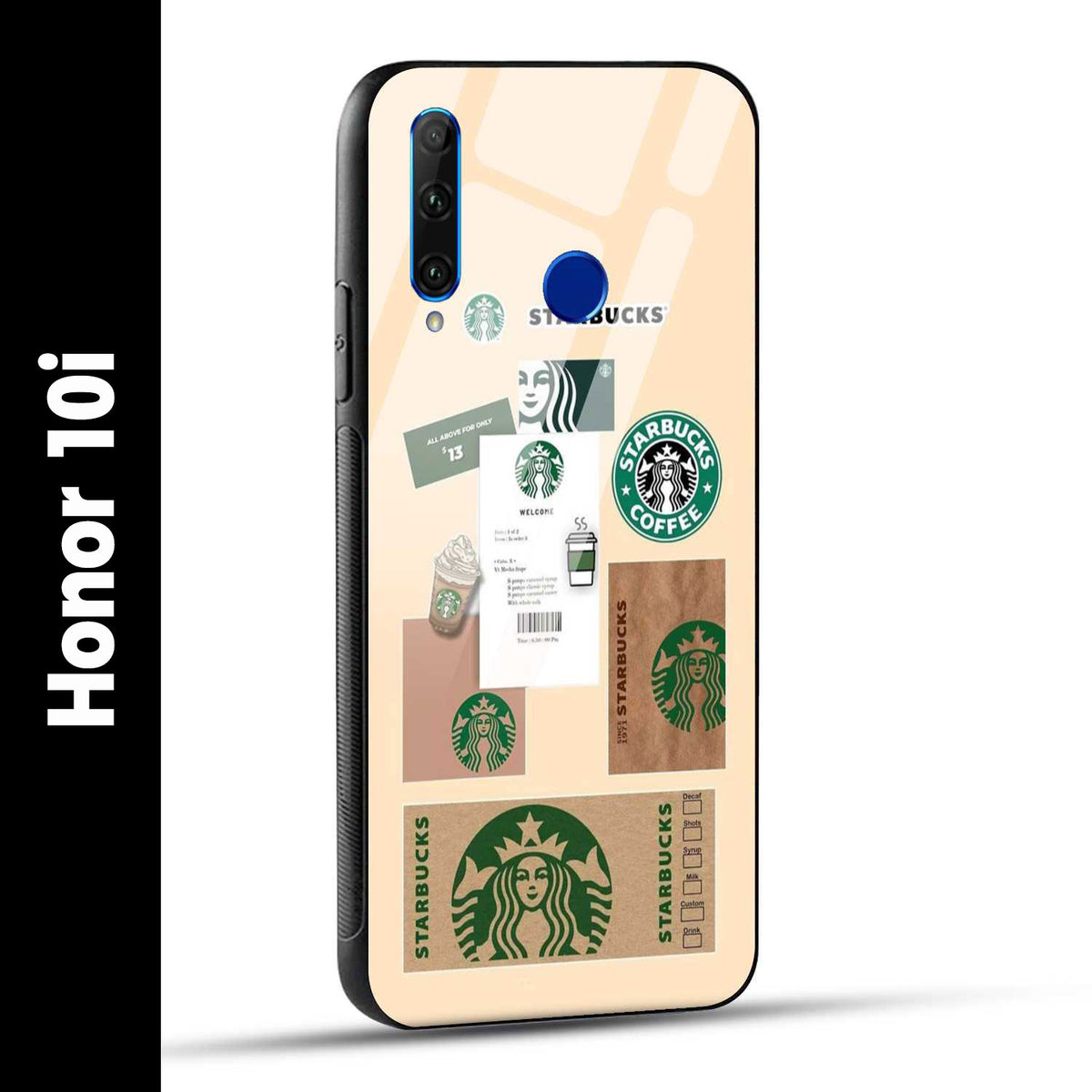 Honor 10i Back Cover Starbucks Coffee Printed Glass Case