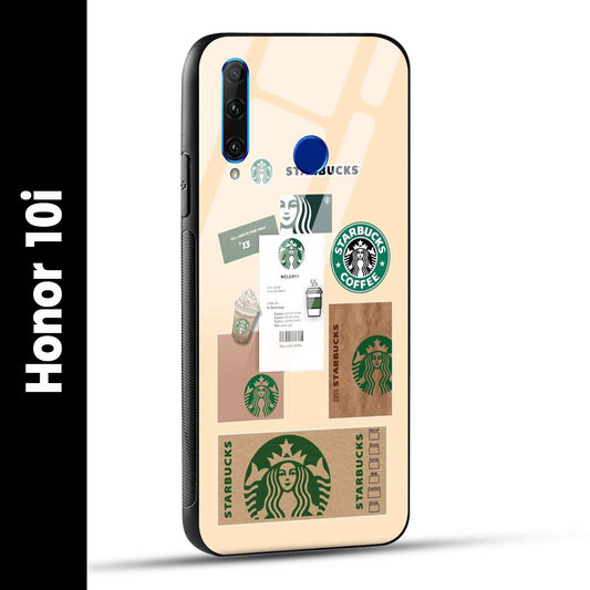 Honor 10i Back Cover Starbucks Coffee Printed Glass Case