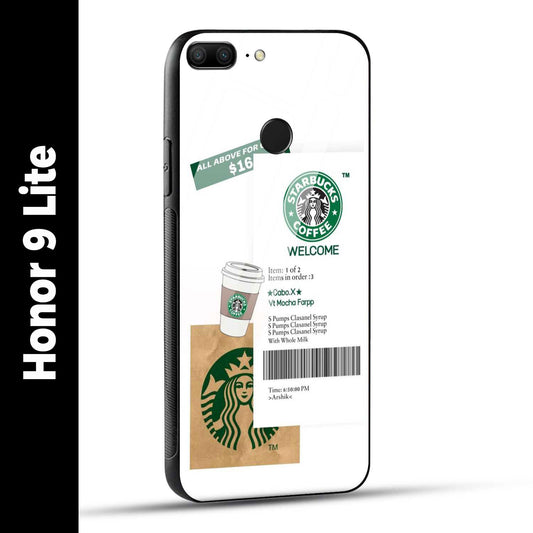Honor 9 Lite Back Cover Starbucks Coffee Welcome Printed Glass Case