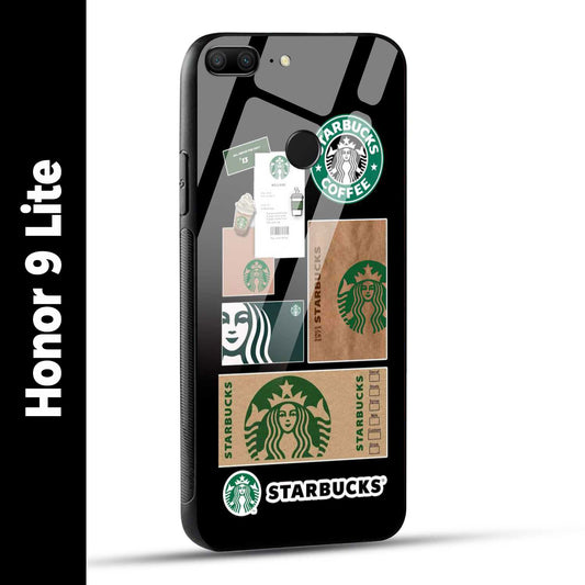 Honor 9 Lite Back Cover Starbucks Filter Coffee Printed Glass Case