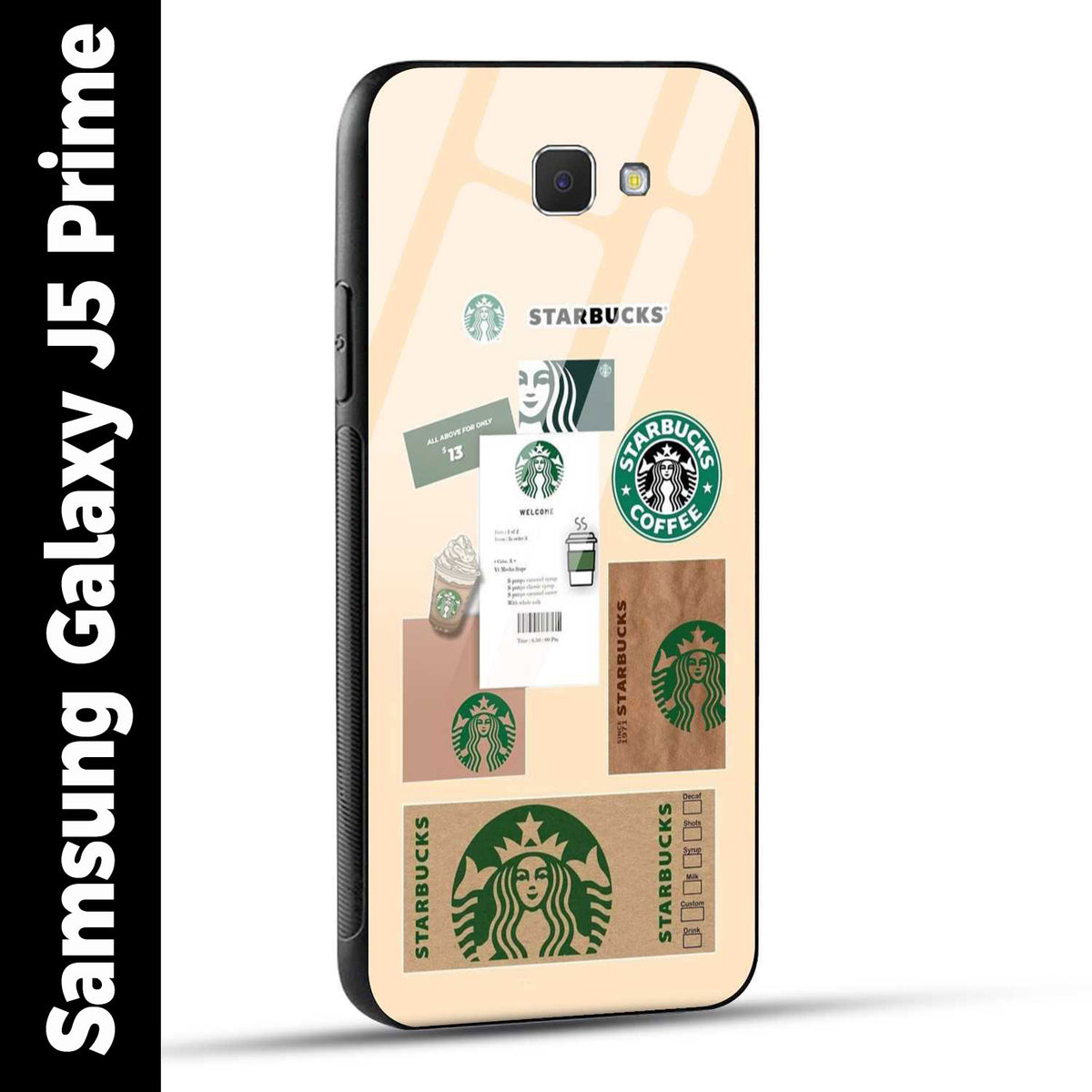 Samsung Galaxy J5 Prime Back Cover Starbucks Coffee Printed Glass Case