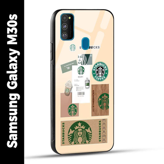 Samsung Galaxy M30s Back Cover Starbucks Coffee Printed Glass Case