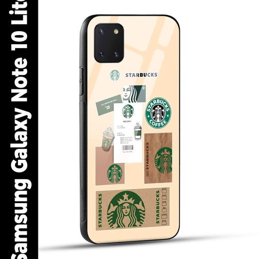 Samsung Galaxy Note 10 Lite Back Cover Starbucks Coffee Printed Glass Case