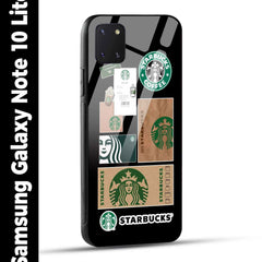 Samsung Galaxy Note 10 Lite Back Cover Starbucks Filter Coffee Printed Glass Case
