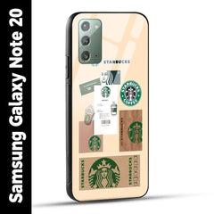Samsung Galaxy Note 20 Back Cover Starbucks Coffee Printed Glass Case