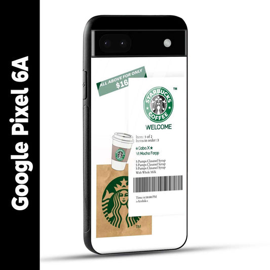 Google Pixel 6A Back Cover Starbucks Coffee Welcome Printed Glass Case