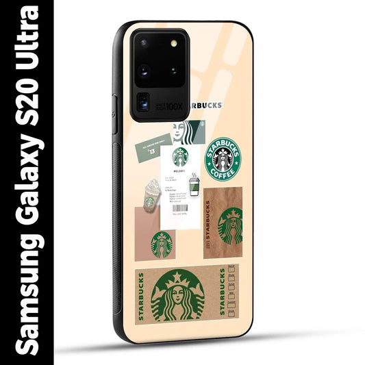 Samsung Galaxy S20 Ultra Back Cover Starbucks Coffee Printed Glass Case