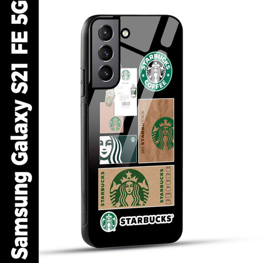 Samsung Galaxy S21 FE 5G Back Cover Starbucks Filter Coffee Printed Glass Case