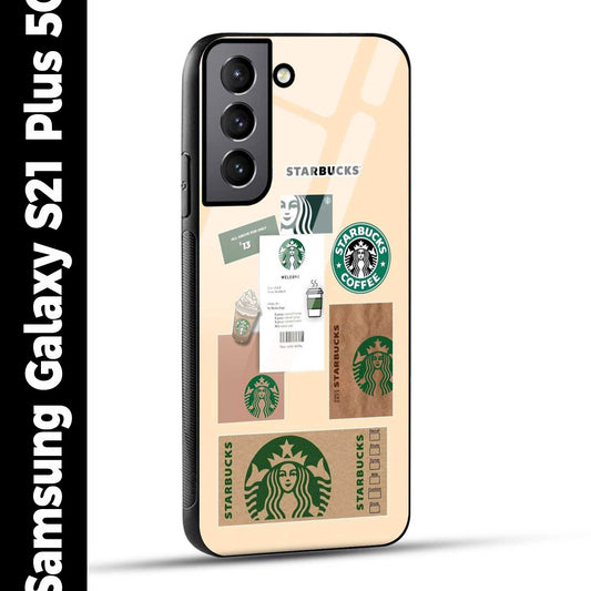 Samsung Galaxy S21 Plus 5G Back Cover Starbucks Coffee Printed Glass Case