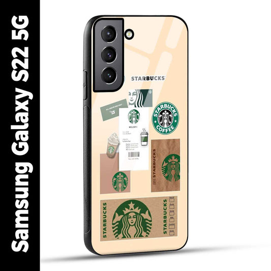 Samsung Galaxy S22 5G Back Cover Starbucks Coffee Printed Glass Case