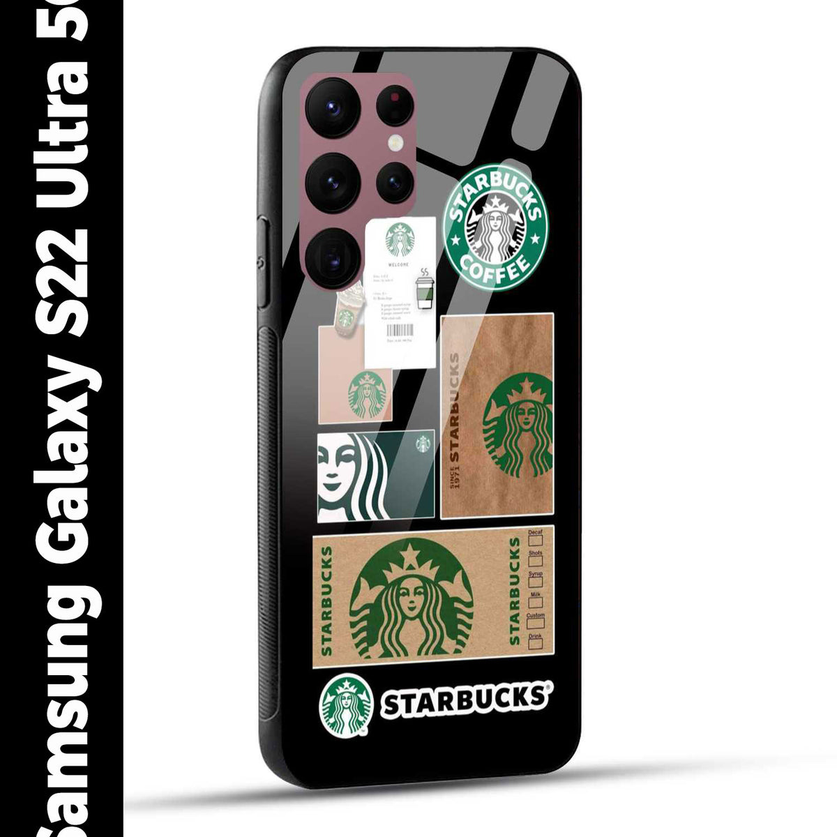 Samsung Galaxy S22 Ultra 5G Back Cover Starbucks Filter Coffee Printed Glass Case