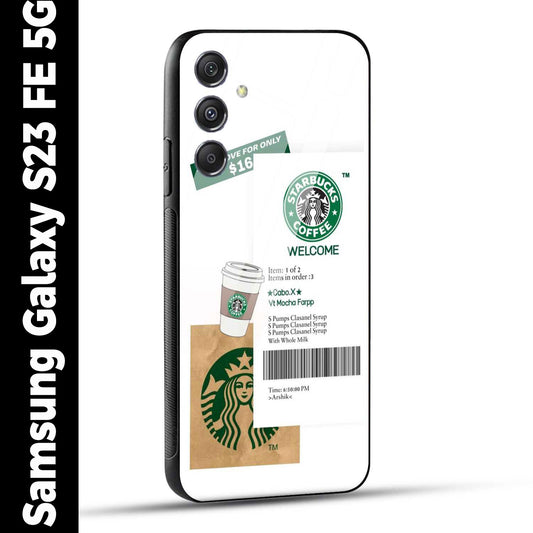 Samsung Galaxy S23 FE 5G Back Cover Starbucks Coffee Welcome Printed Glass Case