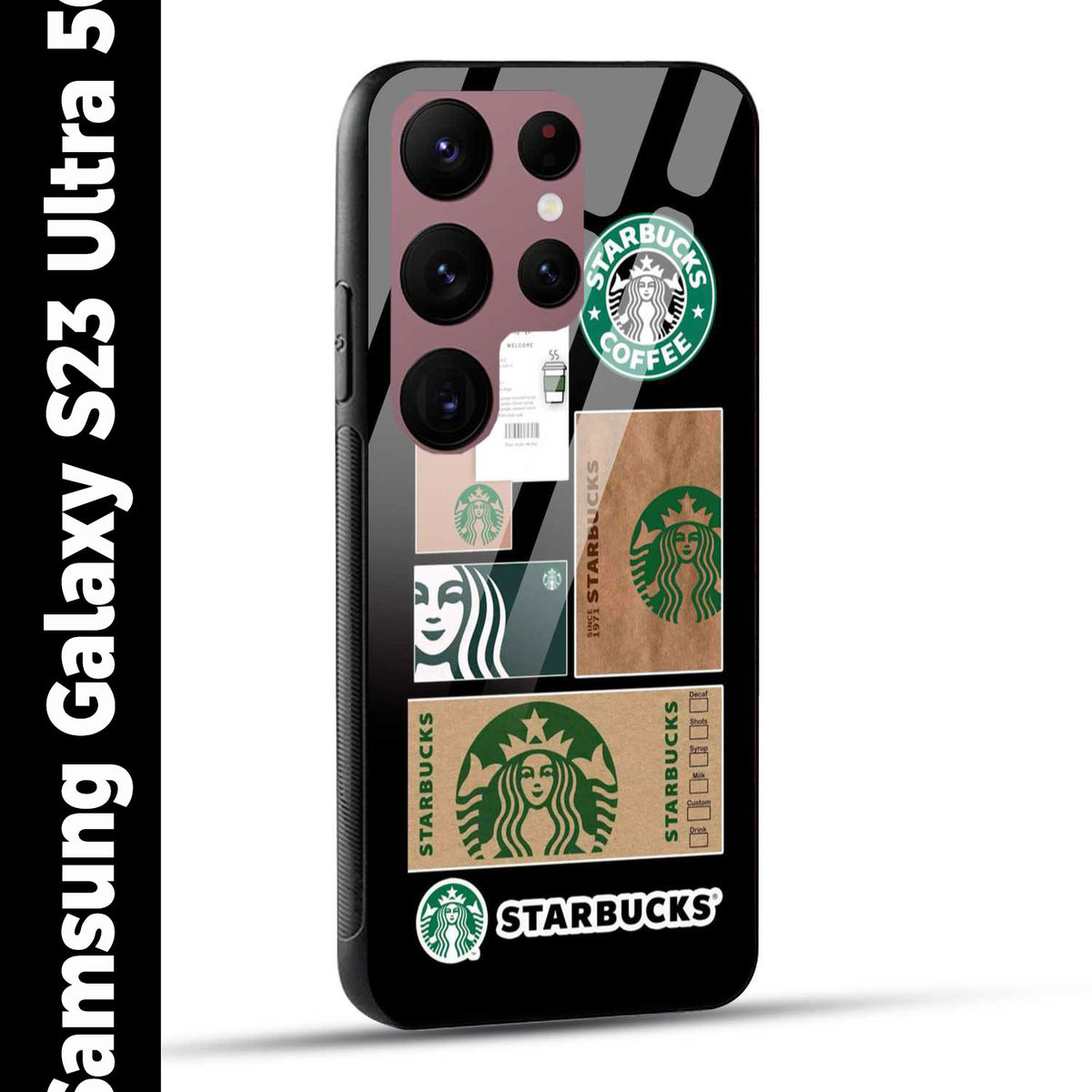 Samsung Galaxy S23 Ultra 5G Back Cover Starbucks Filter Coffee Printed Glass Case