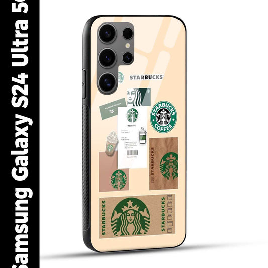 Samsung Galaxy S24 Ultra 5G Back Cover Starbucks Coffee Printed Glass Case