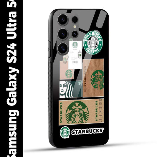 Samsung Galaxy S24 Ultra 5G Back Cover Starbucks Filter Coffee Printed Glass Case