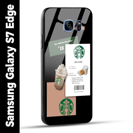 Samsung Galaxy S7 Edge Back Cover Starbucks Coffee Love Yourself Printed Glass Case