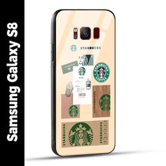 Samsung Galaxy S8 Back Cover Starbucks Coffee Printed Glass Case