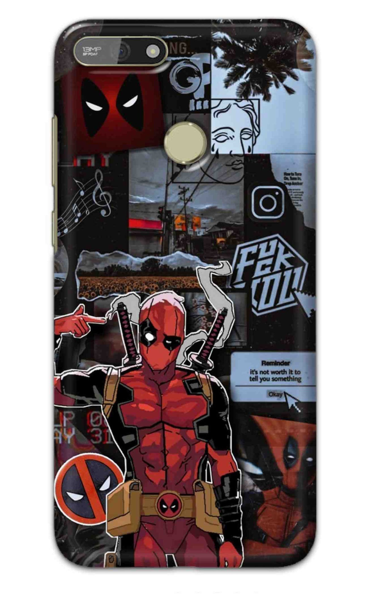 Honor 7A Back Cover Superhero Collage Printed Hard Case