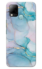 Infinix Hot 10s Back Cover Blue Marble Printed Hard Case