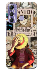 Infinix Hot 11 Back Cover Anime One Piece Wanted Luffy  Printed Hard Case