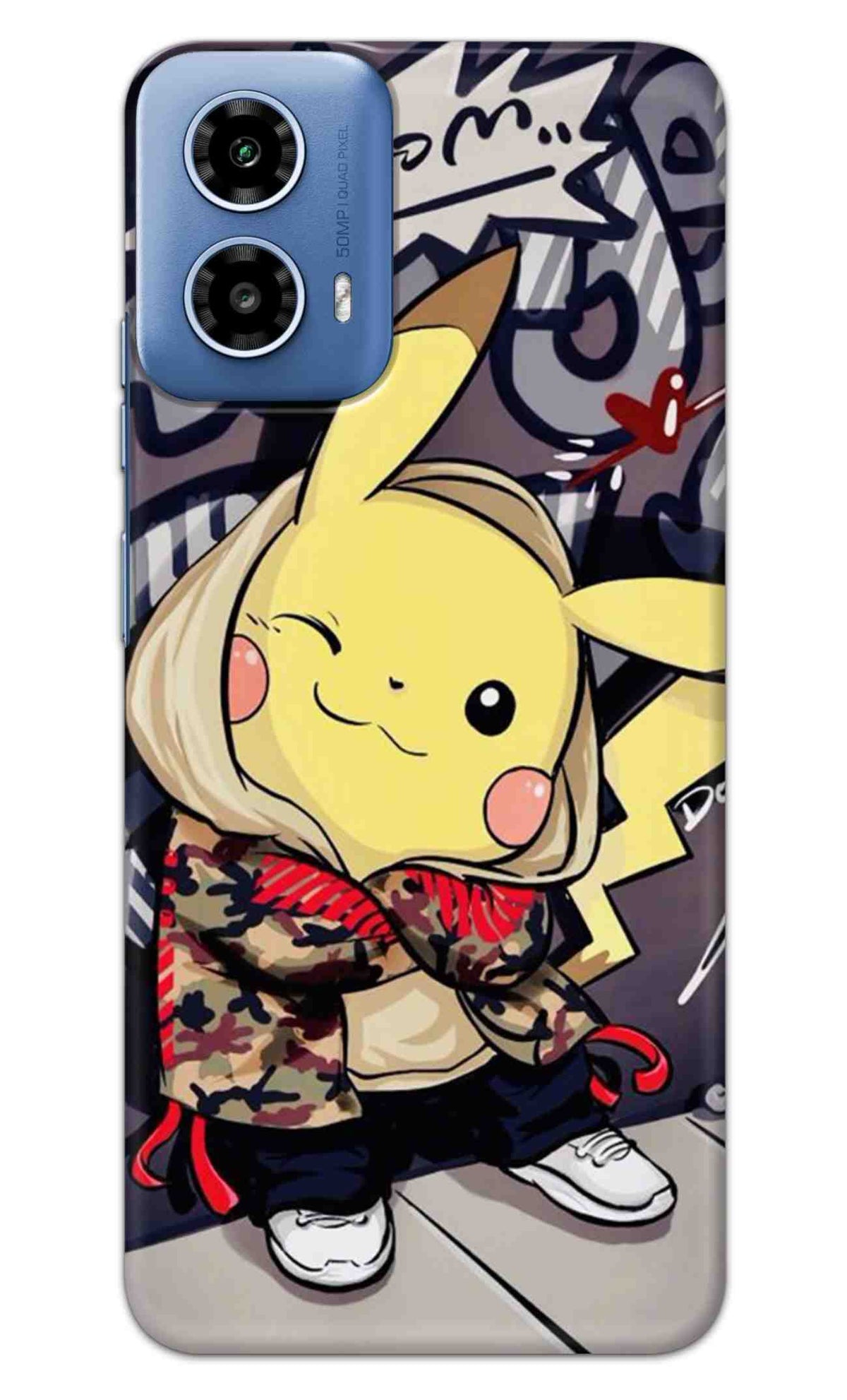 Motorola G34 5G Back Cover Cartoon Graffiti Printed Hard Case
