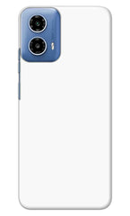 Motorola G34 5G Back Cover Plain White Printed Hard Case