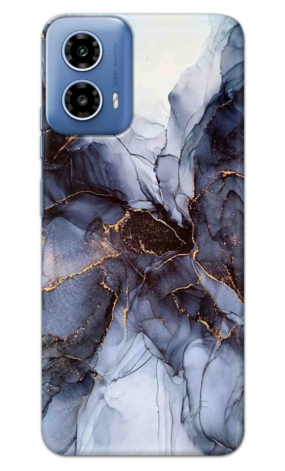Motorola G34 5G Back Cover White Marble Printed Hard Case