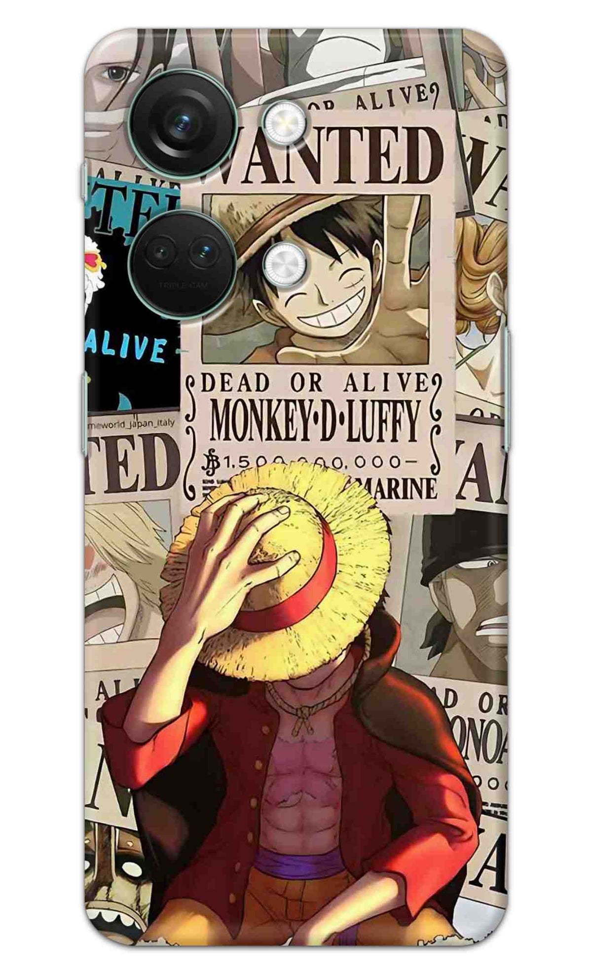 ONEPLUS NORD 3 5G Back Cover Anime One Piece Wanted Luffy  Printed Hard Case