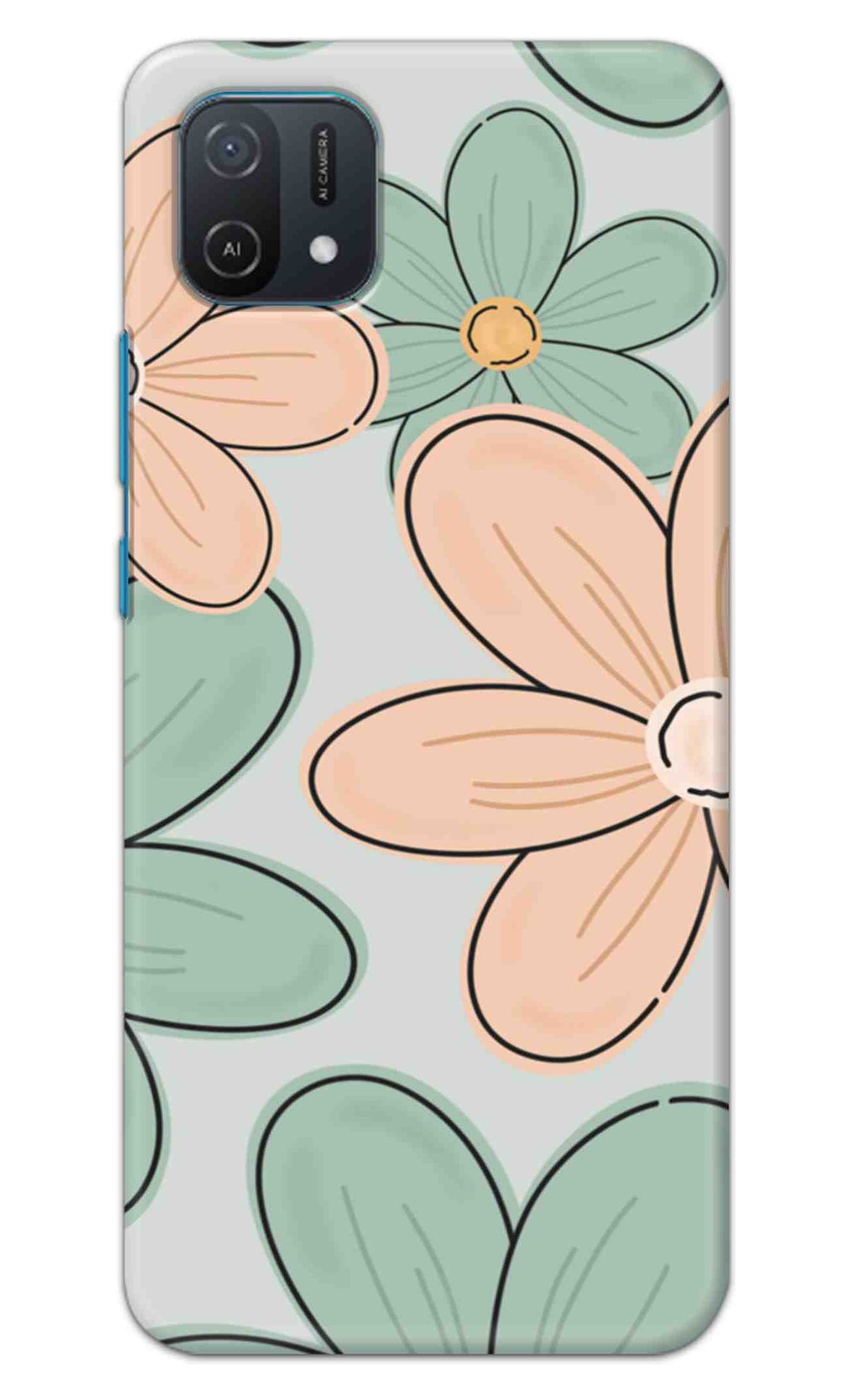 Oppo A16K / Oppo A16e Back Cover Aesthetic Flower Printed Hard Case