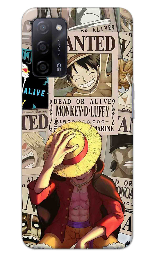 Oppo A53s 5G / Oppo A16 Back Cover Anime One Piece Wanted Luffy  Printed Hard Case